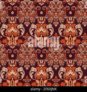 Vector Baroque floral pattern. classic floral ornament Stock Vector