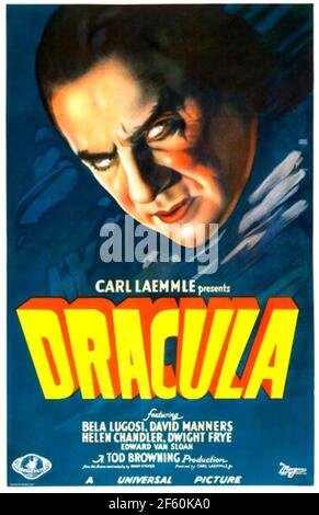 DRACULA 1931 Universal Pictures film with Bela Lugosi Stock Photo