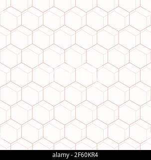 Seamless Vector Abstract Pattern With Hexagonal Shapes Stock Vector