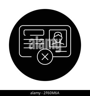 Passport illegal immigrant color line icon. Sign for web page, mobile app, button, logo. Editable stroke. Stock Vector