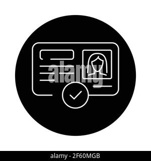 Approved passport color line icon. Sign for web page, mobile app, button, logo. Editable stroke. Stock Vector