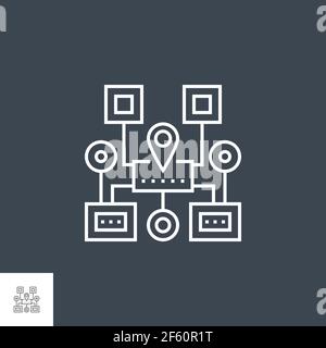 Sitemap Navigation Line Icon Stock Vector