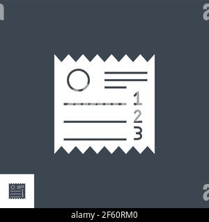 Sales Receipt related vector glyph icon. Stock Vector