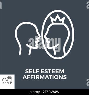 Self esteem affirmations Stock Vector