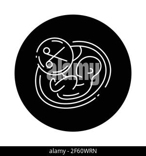 Abortion color line icon. Fetal death, miscarriage concept. Keep abortion legal. Sign for web page, mobile app, button, logo. Editable stroke Stock Vector