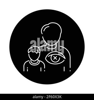 Abandoned kid color line icon. Child abuse. Not responsibility parents ...