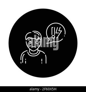 Problem child color line icon. Emotional instability. Sign for web page, mobile app, button, logo. Editable stroke Stock Vector