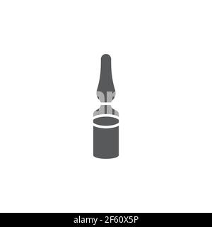Pets vial medical icon isolated on white background. Prescription medicine for animal. Vector Illustration Stock Vector