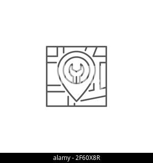Car service icon isolated background. Auto mechanic service. Repair service auto mechanic. Maintenance sign. Vector Illustration Stock Vector