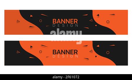 Creative Web banner design template Stock Vector