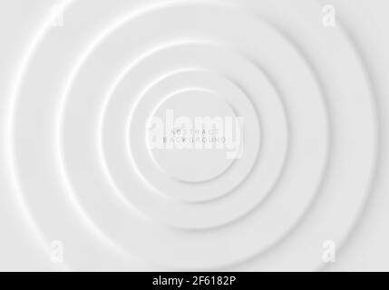 Soft, clear and simple futuristic design of circle shape elements. Minimalistic white background. Stock Vector