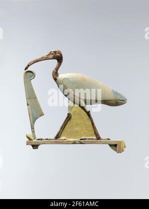 Thoth and a Maat Feather, Egyptian Stock Photo