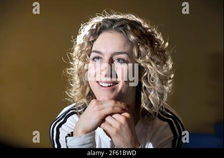 AMY WILLIAMS  who won a gold medal in the Bob Skeleton in Vancouver 2010. PICTURE DAVID ASHDOWN Stock Photo