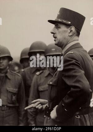 Charles De Gaulle, French Officer and Statesman Stock Photo