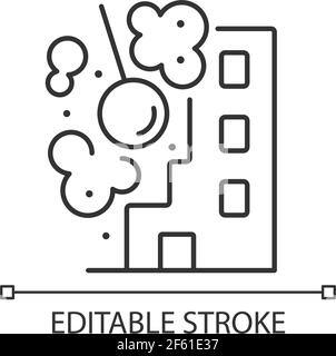 Construction sites linear icon Stock Vector