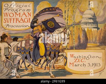 Woman Suffrage Procession, 1913 Stock Photo