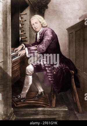 Johann Sebastian Bach, German Composer Stock Photo