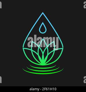 Drop Lotus Flower Creative Logo Design. Modern Idea logos designs ...