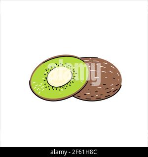 Kiwifruit or Chinese Gooseberry vector Stock Vector