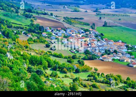Village in a rural place. Stock Photo