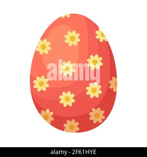 Vector Easter Egg isolated on white background. Stock Vector