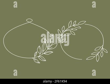 vector logo elements, geometric floral frames,eps Stock Vector