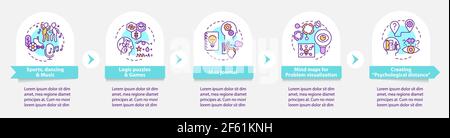 Boosting problem solving skills tips vector infographic template Stock Vector
