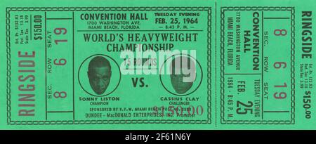 World Heavyweight Championship, Liston vs. Clay, 1963 Stock Photo