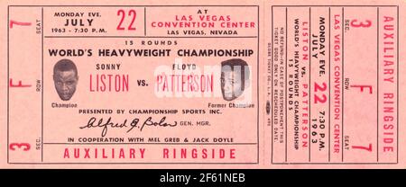 World Heavyweight Championship, Patterson vs. Liston, 1963 Stock Photo