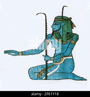 Hapi, Egyptian God Stock Photo