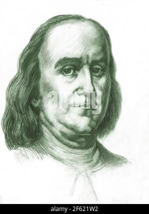 Benjamin Franklin, American Statesman Stock Photo