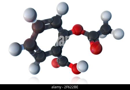 Aspirin, Molecular Model Stock Photo