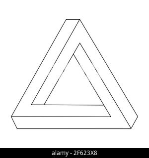 Optical Illusion, Penrose Triangle, Illustration Stock Photo - Alamy