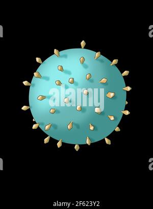 Virus Shape, Complex, Illustration Stock Photo