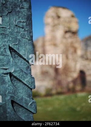 Reading Abbey Ruins, Reading Abbey, Reading, Berkshire, England, UK, GB. Stock Photo