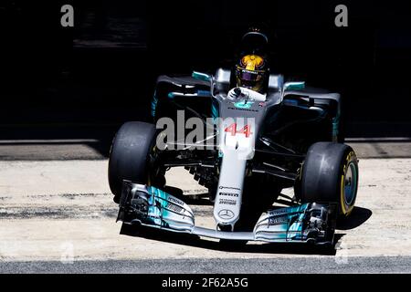 HAMILTON Lewis (gbr) Mercedes W08 Hybrid EQ Power+ team Mercedes GP, action during the Spain Grand Prix, at Barcelona Catalunya from May 11 to 14 - Photo: Xavi Bonilla / DPPI Stock Photo