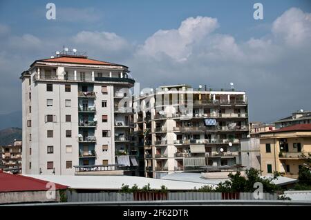 Apartment building in Naples, Italy Stock Photo