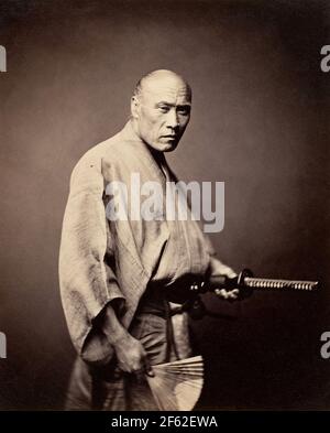 Portrait of a Samurai Stock Photo