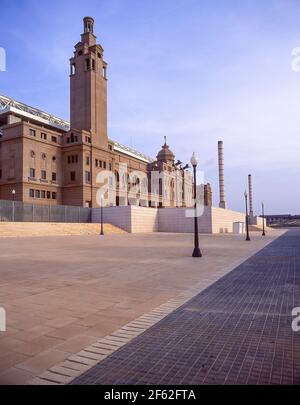 Estadi Olímpic de Montjuïc (Olympic Stadium), Montjuïc, Barcelona, Province of Barcelona, Catalonia, Spain Stock Photo