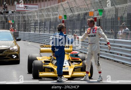 PROST Alain (fra) Renault ambassador, Ambiance portrait,Jabouille Jean Pierre,during the 2017 Formula One World Championship, Grand Prix of Monaco from on May 24 to 28 in Monaco - Photo Marc de Mattia / DPPI Stock Photo