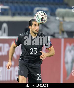 Emre CAN (GER) Action, Soccer Laenderspiel, World Cup Qualification Group J matchday 1, Germany (GER) - Iceland (ISL) 3: 0, on March 25th, 2021 in Duisburg/Germany. Â | usage worldwide Stock Photo