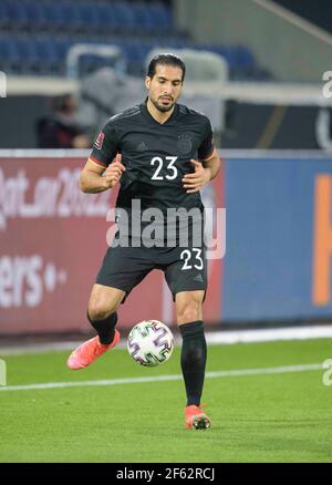 Emre CAN (GER) Action, Soccer Laenderspiel, World Cup Qualification Group J matchday 1, Germany (GER) - Iceland (ISL) 3: 0, on March 25th, 2021 in Duisburg/Germany. Â | usage worldwide Stock Photo