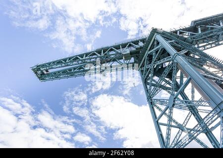 Titan Crane beside the River Clyde at Clydebank, Glasgow, Scotland UK - 150 foot high cantilever crane on the site of the former John Brown Shipyard. Stock Photo