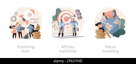 Global marketing strategy abstract concept vector illustrations. Stock Vector