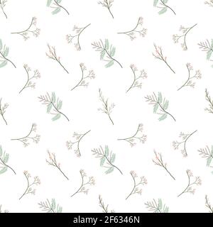 Spring flowers seamless pattern for fabric and textile Stock Vector