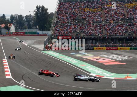 MASSA Felipe (bra) Williams f1 Mercedes FW40, RAIKKONEN Kimi (fin) Ferrari SF70-H team scuderia Ferrari, action during the 2017 Formula One World Championship, Mexico Grand Prix from october 26 to 29 in Mexico - Photo Florent Gooden / DPPI Stock Photo