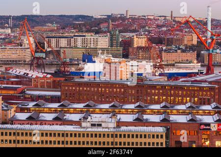 View of Gothenburg city at sunset Stock Photo