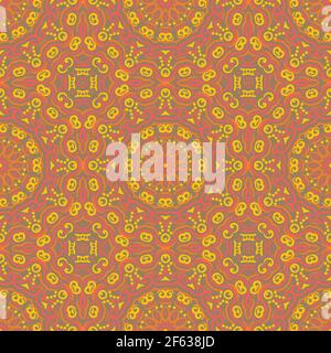 Colorful seamless mandala design.Geometrical oriental floral pattern background. Stock Vector