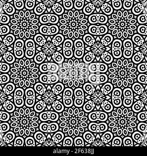 Seamless mandala design.Geometrical oriental floral pattern background. Stock Vector