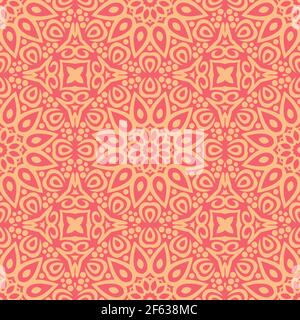 Colorful seamless mandala design.Geometrical oriental floral pattern background. Stock Vector